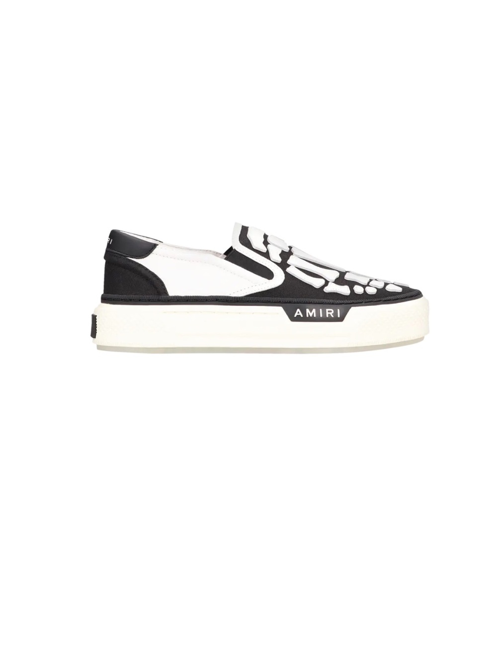 AMIRI Black & White Skel Slip-On Sneakers